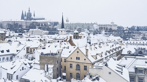 A Snow Day in Prague - Beautiful Cityscapes 