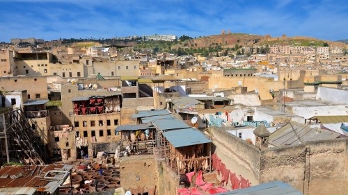 Leather Souq in Fès, Morocco 